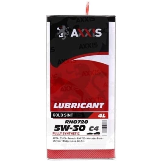 Axxis Gold Sint RN0720 5W-30 (4 л) моторна олива
