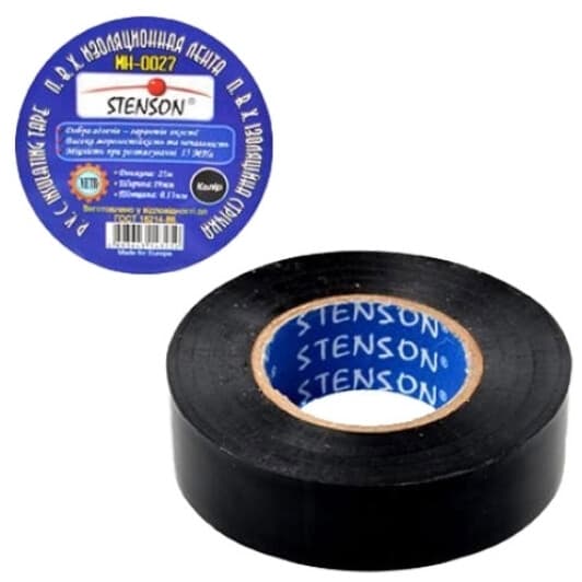 Набор изоленты STENSON MH-0027 черный ПВХ 10 шт