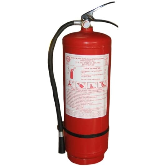 Перезарядний вогнегасник Рубіж порошковий