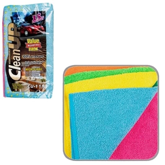 Набор салфеток CleanUP CU-119 микрофибра 15 шт