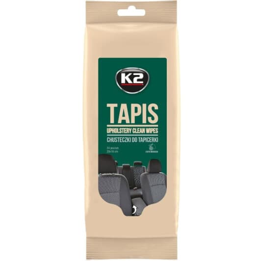 Салфетки K2 Tapis Upholstery Clean Wipes K212 из нетканого материала 20х18 см 24 шт