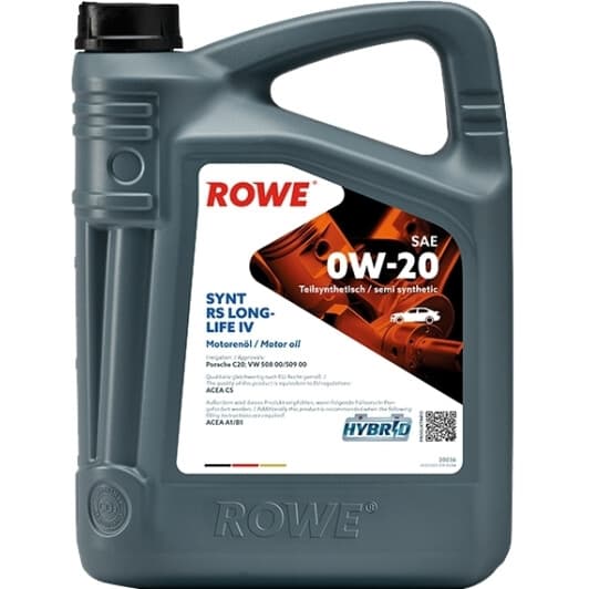 Rowe Synt RS LongLife IV 0W-20 (5 л) моторное масло
