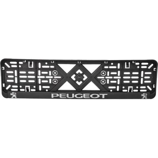Рамка номерного знака Eurotermix 45385 колір чорний на Peugeot