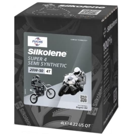 Моторна олива 4Т Fuchs Silkolene Super 4 20W-50 напівсинтетична