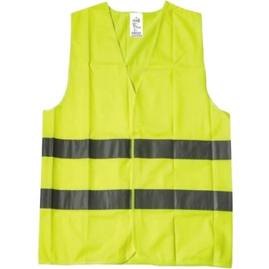 Жилет светоотражающий Carface желтый с горизонтальными полосами