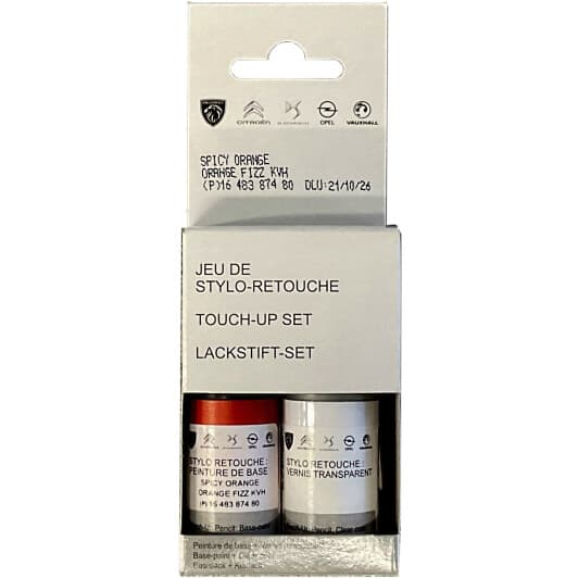 Оригинальный ремонтный комплект ЛКП кузова Citroen / Peugeot Spicy Orange FIZZ KVH Оранжевый