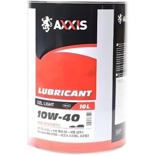 Axxis DZL Light 10W-40 (10 л) моторное масло