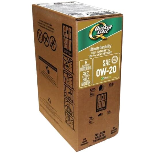 QUAKER STATE Ultimate Durability 0W-20 (22.71 л EcoBox) моторное масло