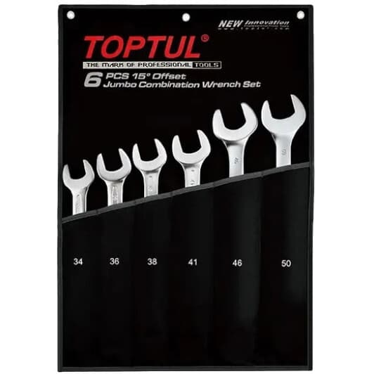 Набір ключів ріжково-накидних Toptul GPAB0601 34-50 мм 6 шт