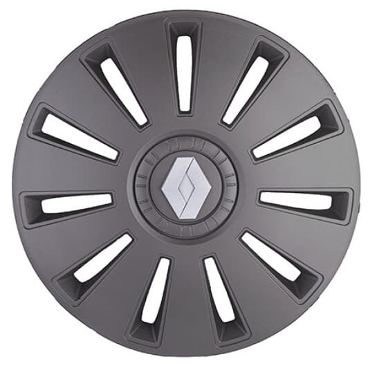 Комплект ковпаків на колеса Rex Renault колір сірий з карбоновою обробкою R14