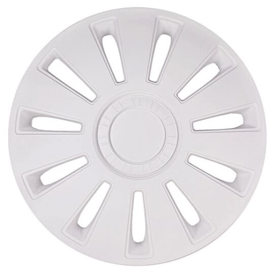 Комплект колпаков на колеса Rex цвет белый с карбоновой отделкой R15