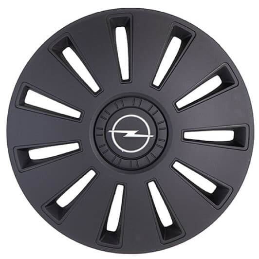 Комплект колпаков на колеса Rex Opel цвет черный с карбоновой отделкой R15