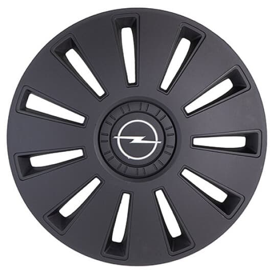 Комплект колпаков на колеса Rex Opel цвет черный с карбоновой отделкой R16