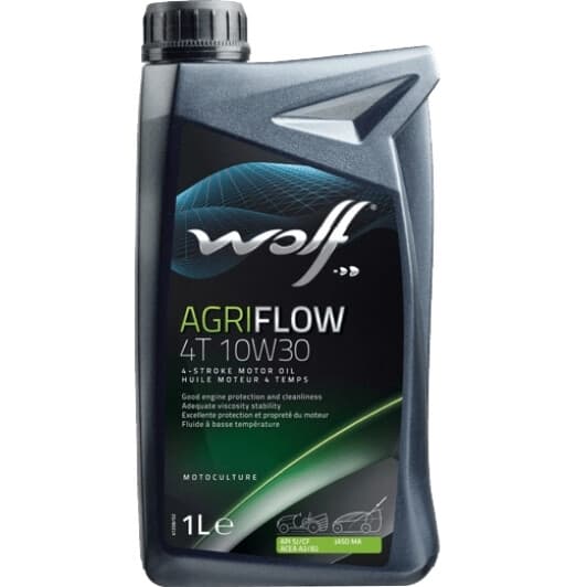 Моторное масло 4t Wolf AGRIFLOW 10W-30 минеральное