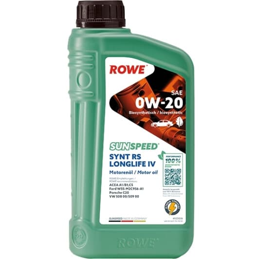 Олива Rowe Sunspeed Synt RS LongLife IV 0W-20
