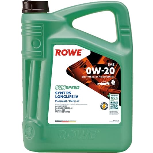 Олива Rowe Sunspeed Synt RS LongLife IV 0W-20