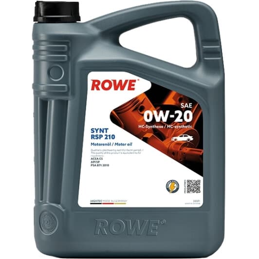 Масло Rowe SYNT RSP 210 0W-20