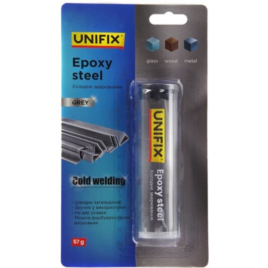 Холодная сварка UNIFIX Epoxy-Steel Grey
