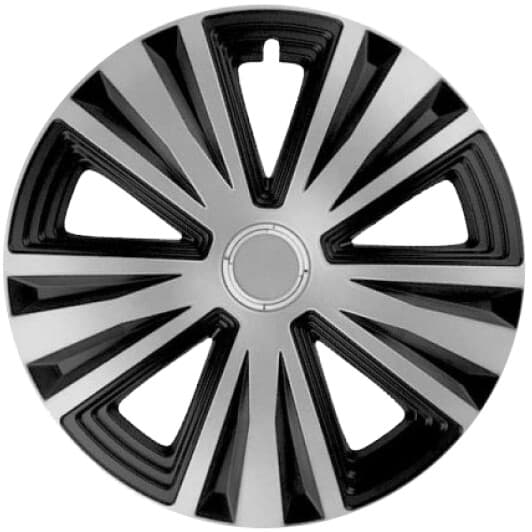 Комплект ковпаків на колеса JESTIC Glory колір чорний + сріблястий з хромованим оздобленням