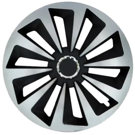Комплект колпаков на колеса Fox Fox Ring серебристый + черный хромированная