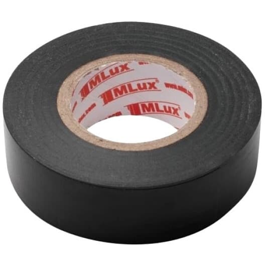 Ізоляційна стрічка MLux Base 152000001 чорна ПВХ 19х18,29
