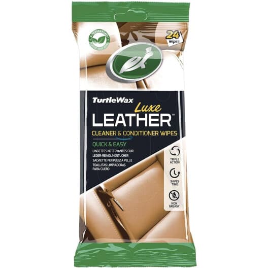 Салфетки Turtle Wax Leather Wipes 54097 24 шт