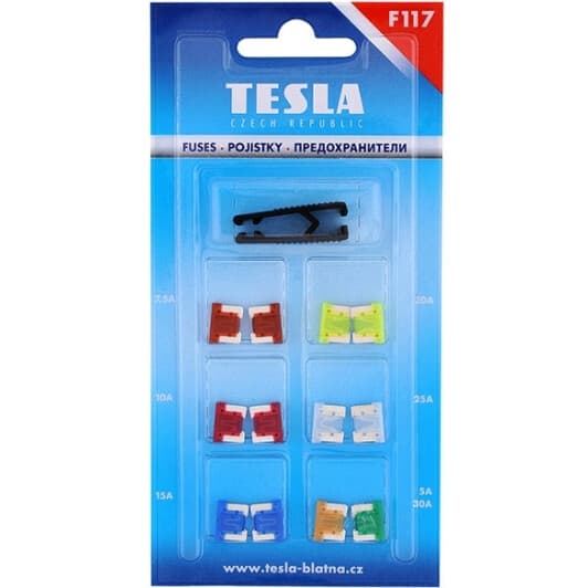 Набір запобіжників з екстрактором TESLA BLATNA F117.000.000 FL mini 12 шт.