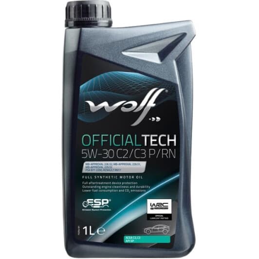Олива Wolf Officialtech C2/C3 P/RN 5W-30