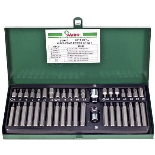 Набор бит с держателем Hans 06040 38 шт.