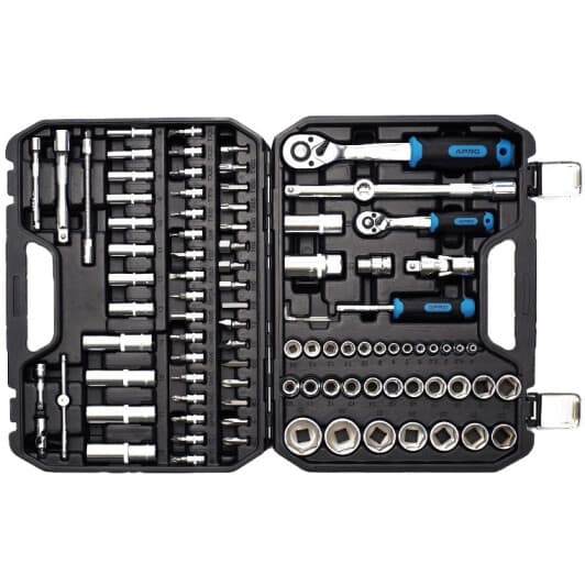 Набор торцевых головок и комплектующих Apro 251494 1/2", 1/4" (94 пр.)