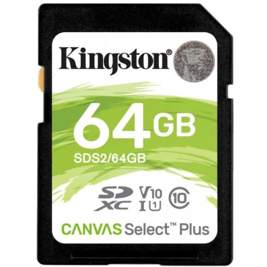 Карта памяти Kingston Canvas Select Plus SDXC 64 ГБ (SDS2/64GB)