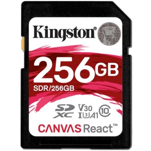 Карта памяти Kingston Canvas React SDXC 256 ГБ (SDR/256GB)