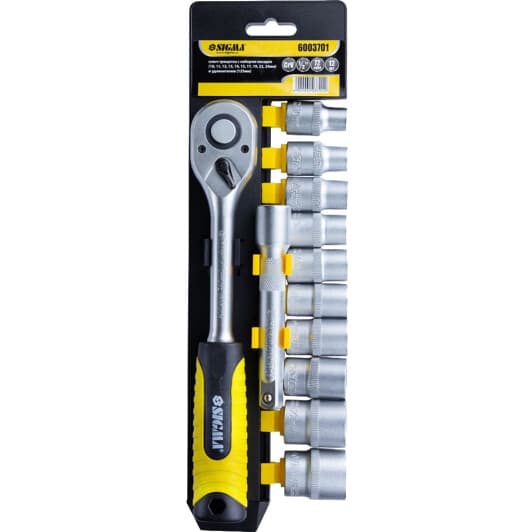 Набір торцевих головок та компонентів Sigma 6003701 1/2" (12 пр.)