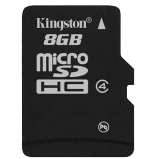 Карта памяти Kingston Single Pack microSDHC 8 ГБ