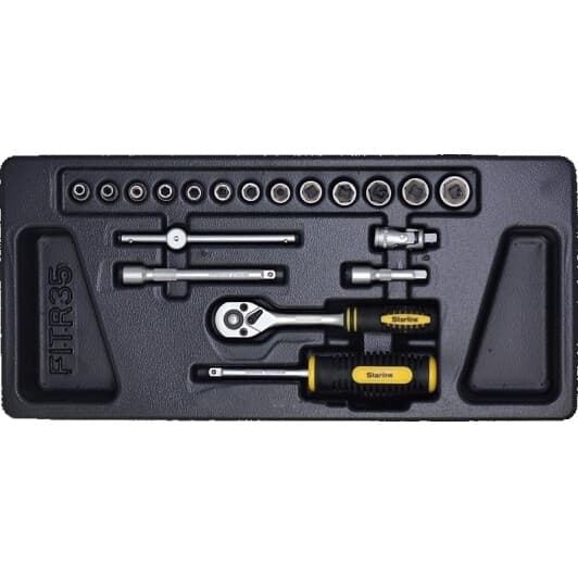 Набор торцевых головок и комплектующих Starline NRF1TR35 1/4" (19 пр.)