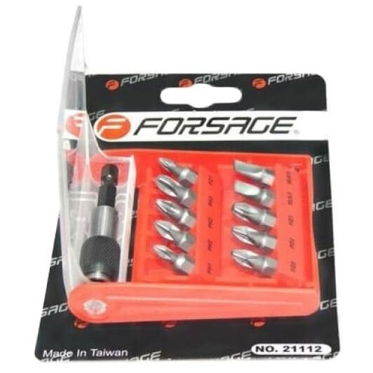Набор бит с держателем Forsage F-21112 10 шт.