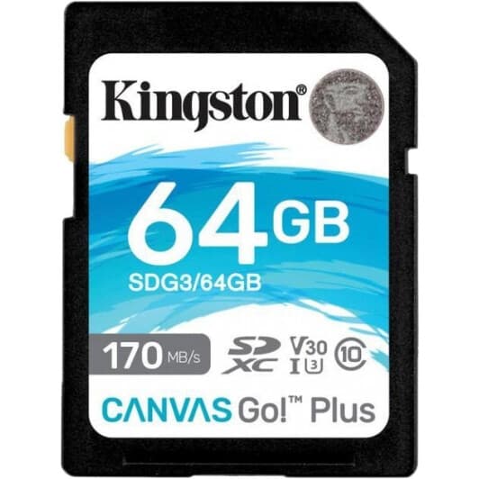 Карта памяти Kingston Canvas Go! Plus SDXC 64 ГБ