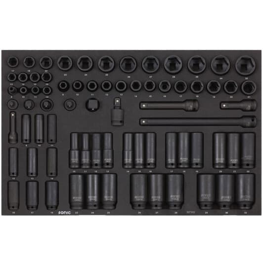 Набір торцевих головок та компонентів Sonic 307302 1/2", 3/8" (74 пр.)