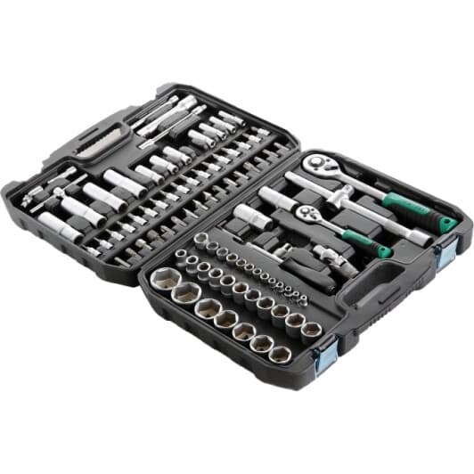 Набор бит и торцевых головок с трещоткой Сила 252094 75 шт.