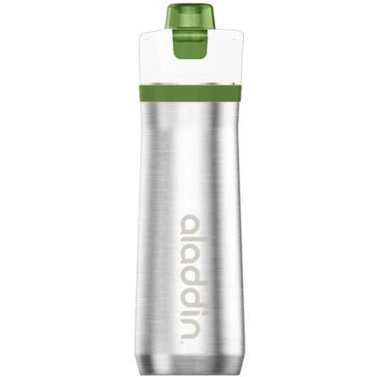 Aladdin Active Hydration 600 мл, серая с зелёным термобутылка