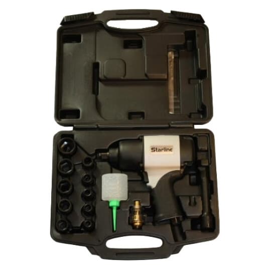 Пневмогайковерт Starline NP IT250 (торцевые головки + чехол)