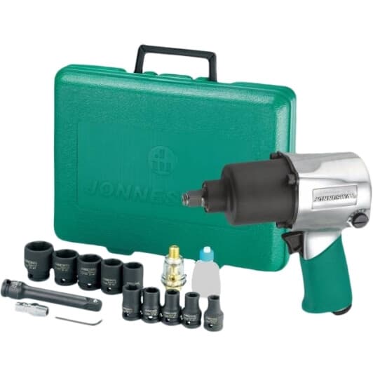 Пневмогайкокрут Jonnesway JAI-0405K (торцеві головки)
