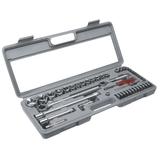 Набор торцевых головок и комплектующих Top Tools 38D270 1/2", 1/4" (52 пр.)