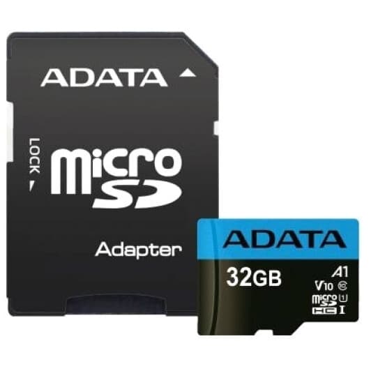 Карта памяти Adata Premier microSDHC 32 ГБ с SD-адаптером AUSDH32GUICL10A1-RA1