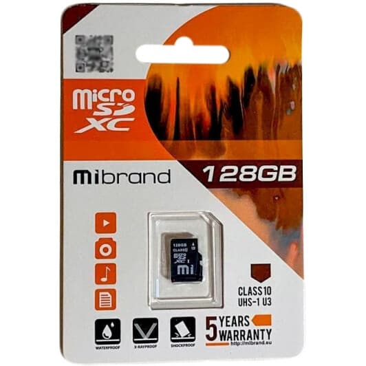 Карта памяти Mibrand microSDXC 128 ГБ
