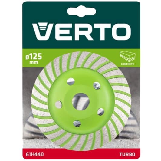 Круг шліфувальний Verto Turbo 61H440 по бетону та каменю