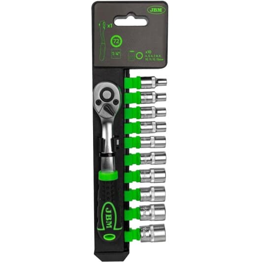 Набір торцевих головок та компонентів JBM 54031 1/4" (11 пр.)