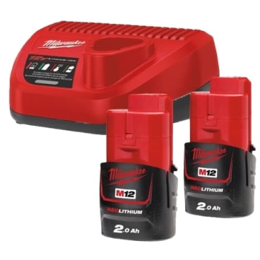 Комплект зарядки Milwaukee M12 NRG-202