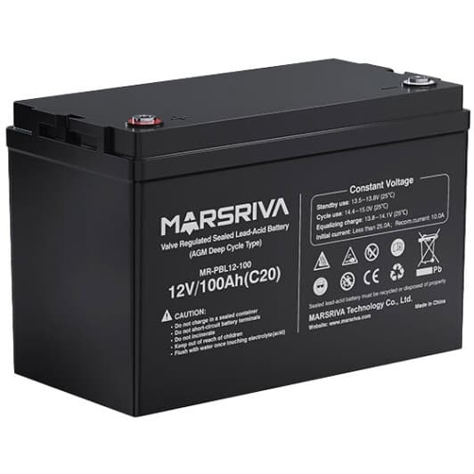 Акумулятор для дбж Marsriva MR-PBL12-100 MRPBL12100 100 Аг 12 В