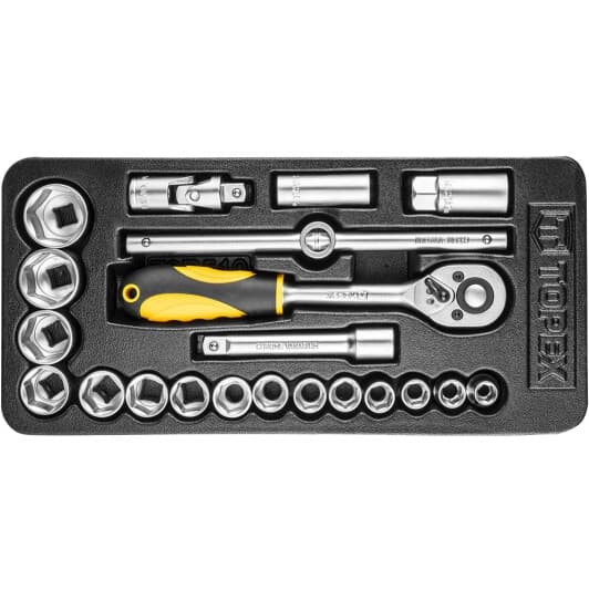 Набор торцевых головок и комплектующих Topex 79r510 1/2" (21 пр.)